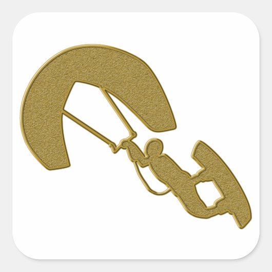 Carré Sticker Gold Kitesurfing (Devant)