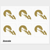 Carré Sticker Gold Kitesurfing (Feuille)