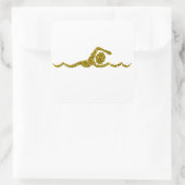 Carré Sticker Gold Schwimmen (Sac)