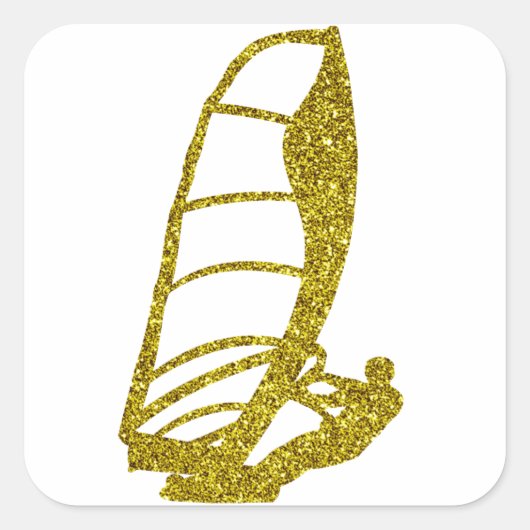 Carré Sticker Gold Windsurfen (Devant)