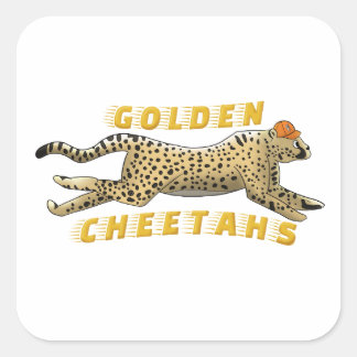 Carré Sticker - Golden Cheetahs