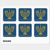 Carré Sticker Golden Menorah (Feuille)