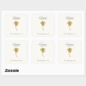 Carré Sticker Goldtone Palm Tree Coquito (Feuille)