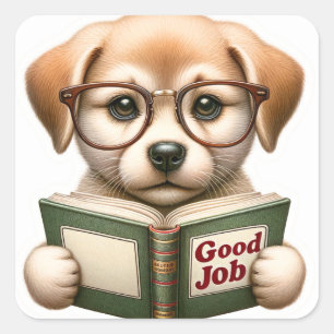 Carré Sticker "Good Job" pour marionnettes mignonnes ens