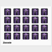 Carré Sticker gothique Queen of the Web Vampire - violet (Feuille)