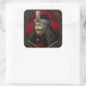 Carré Sticker gothique Vlad Dracula - Horreur vampire fo (Sac)