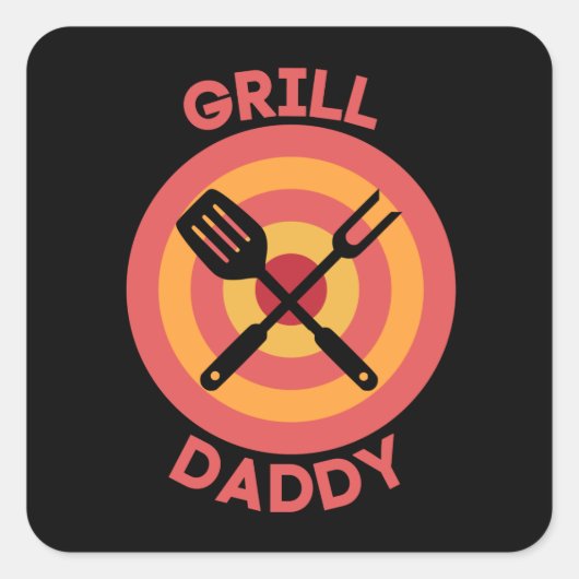 CARRÉ STICKER -GRILL DADDY (Devant)