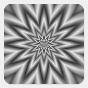 Carré Sticker Gris Star