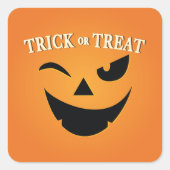Carré Sticker Halloween CUTE Trick ou Treat Happy (Devant)