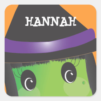 Carré Sticker Halloween Éffrayant Personnalisé