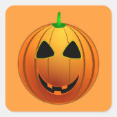 Carré Sticker Halloween Jack o' Lantern (Devant)