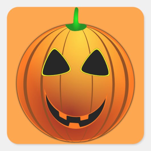 Carré Sticker Halloween Jack o' Lantern (Devant)