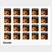 Carré Sticker Halloween Orange Moon (Feuille)