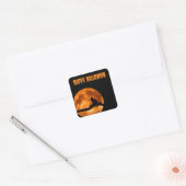 Carré Sticker Halloween Orange Moon (Enveloppe)