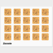 Carré Sticker Halloween vintage (Feuille)