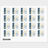 Carré Sticker Hanoukka Bleu, Flèches blanches (Feuille)