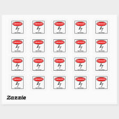 Carré Sticker haute tension (Feuille)