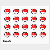 Carré Sticker Heart Singapore (Feuille)