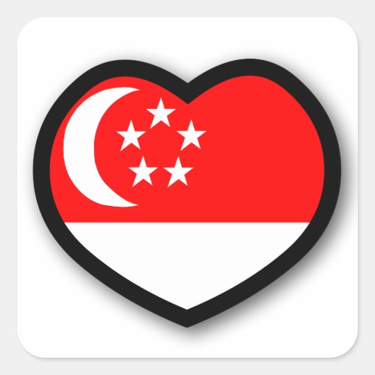 Carré Sticker Heart Singapore (Devant)