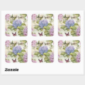Carré Sticker Heavenple Purple Hydrangea Harmony (Feuille)