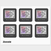 Carré Sticker Hello Grace Black White (Feuille)