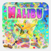 Carré Sticker Heure Malibu (Devant)