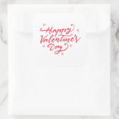 Carré Sticker Heureuse Sainte-Valentin Coeurs roses (Sac)