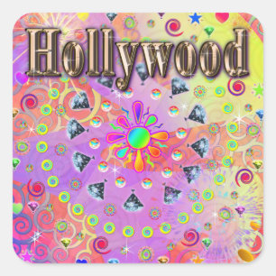 Carré Sticker Hollywood Lucky Golden