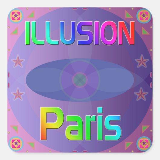 Carré Sticker "ILLUSION Paris" (Devant)
