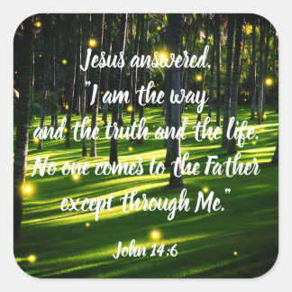 Carré Sticker Inspirationnel Christian Scripture