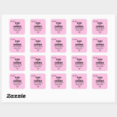 Carré Sticker Internet WiFi perdu - Rose clair (Feuille)