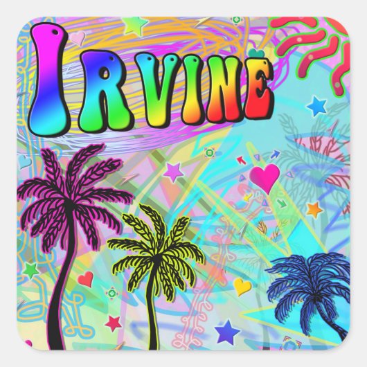 Carré Sticker Irvine Vivid Romance (Devant)