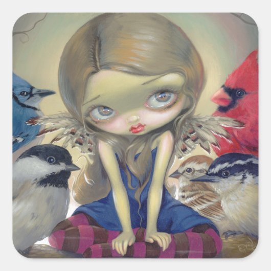 Carré Sticker "Jardin Birds" (Devant)