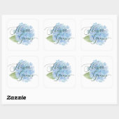 Carré Sticker Jeux de douche Blue Hydrangea (Feuille)