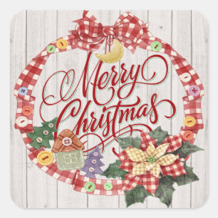 Carré Sticker Joyeux Noël