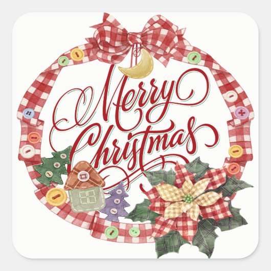 Carré Sticker Joyeux Noël (Devant)