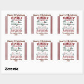 Carré Sticker joyeux Noël (Feuille)