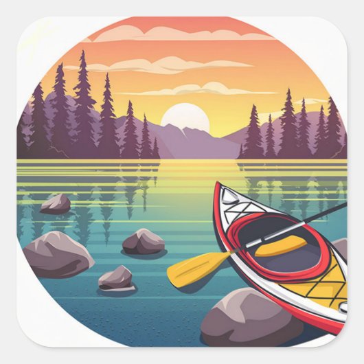 Carré Sticker Kayak (Devant)