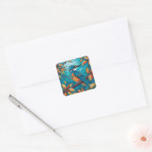 Carré Sticker Kingfisher d'automne (Enveloppe)