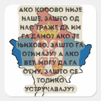 Carré sticker Kosovo Je Srbija