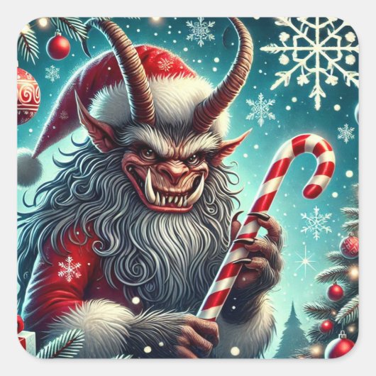 Carré Sticker Krampus de Noël (Devant)