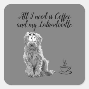 Carré Sticker Labradoodle