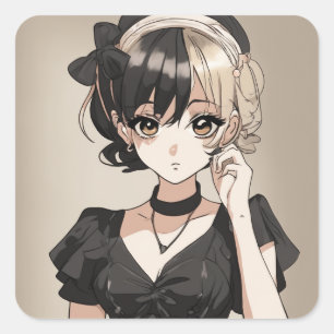 Carré Sticker LBD Anime Classic - Timeless Chic