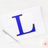 Carré Sticker Lettre Bleue L (Enveloppe)