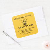 Carré Sticker (lg sq) - Miel - Bee on Comb (Enveloppe)