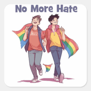 Carré Sticker LGBT de la haine