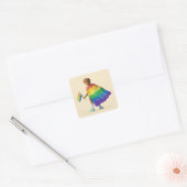 Carré Sticker LGBT Rainbow Boy (Enveloppe)