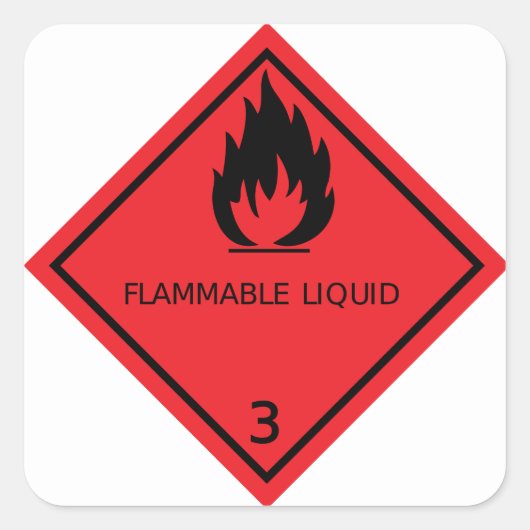Carré Sticker liquide inflammable (Devant)