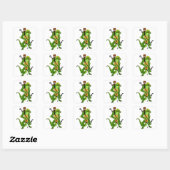 Carré Sticker Lizardman en colère (Feuille)