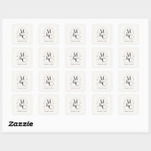 Carré Sticker Logo Mariage moderne (Feuille)